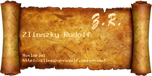 Zlinszky Rudolf névjegykártya