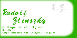 rudolf zlinszky business card